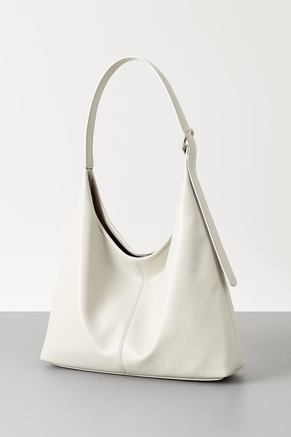 Wide Tote Bag - White