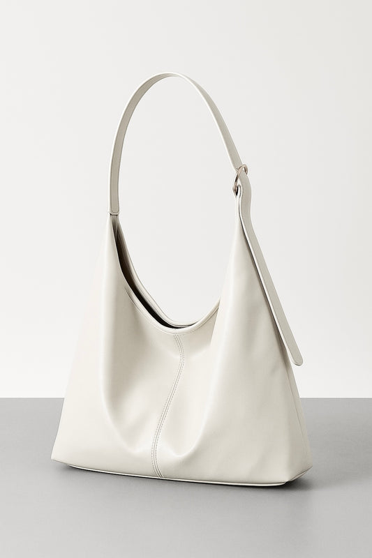 Wide Tote Bag - White