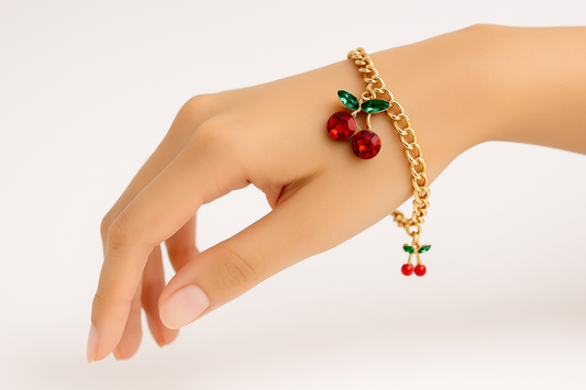Cherry Gold Plated Bracelet