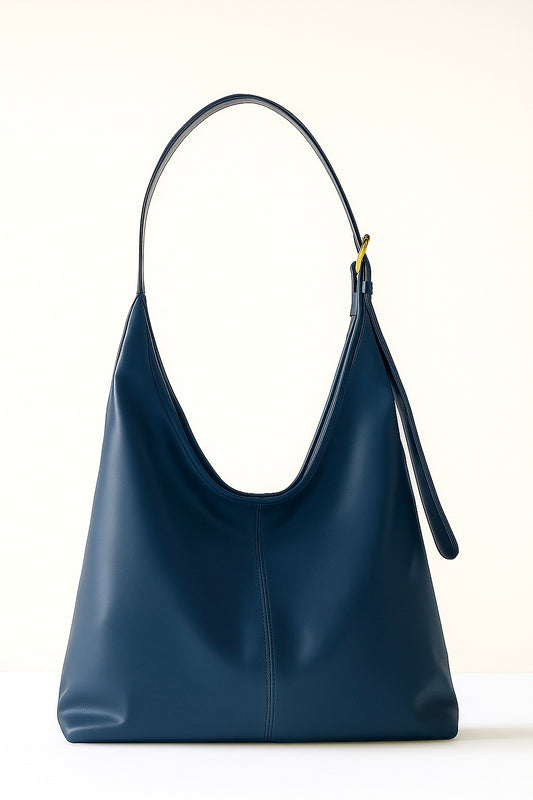 Wide Tote Bag - Dark Navy Blue